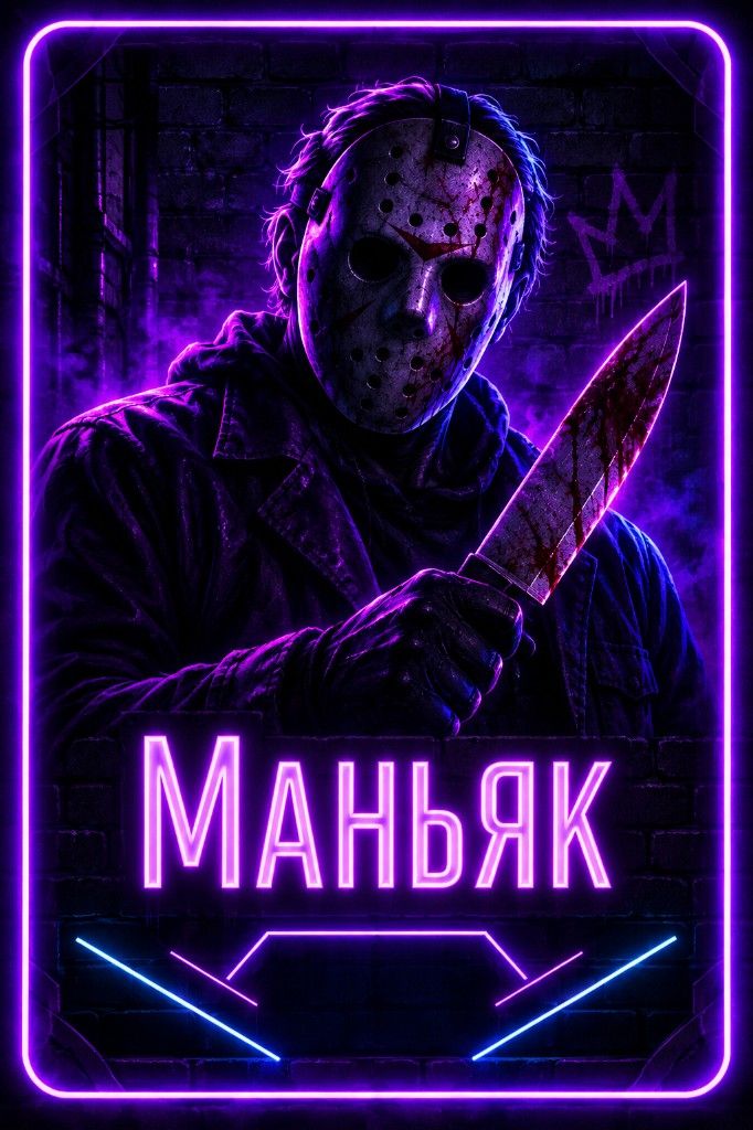 Карта роли Маньяк — игра в мафию Штаб Санкт-Петербург
